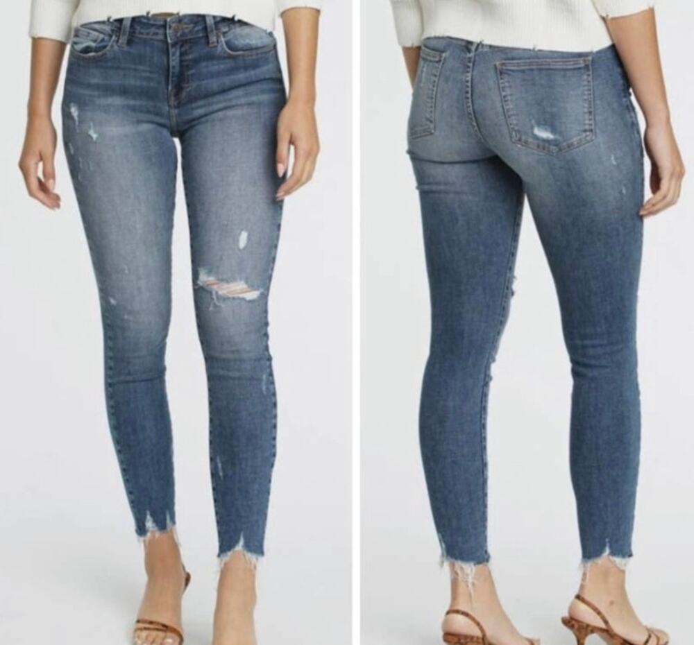 Pistola Women’s Audrey Mid-Rise Skinny Ankle Raw Hem Jean-28